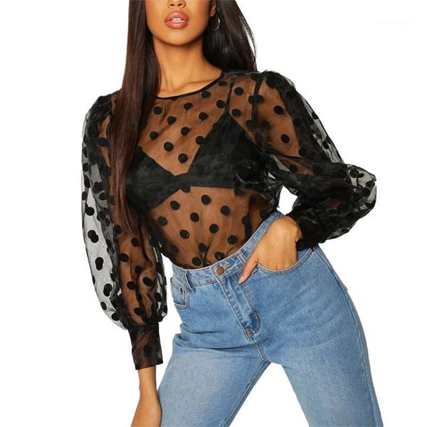 women's blouses & shirts women's sheer mesh coverups polka dot lace gauze blouse round neck puff sleeve pullover loose fit see-thr, White
women's blouses & shirts women's sheer mesh coverups polka dot lace gauze blouse round neck puff sleeve pullover loose fit see-thr, White