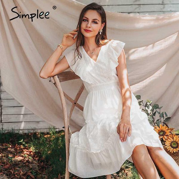 simplee elegant v-neck ruffle sleeve women dress summer white a-line midi female office sundress daily wear ladies midi dresses1, Black;gray
simplee elegant v-neck ruffle sleeve women dress summer white a-line midi female office sundress daily wear ladies midi dresses1, Black;gray