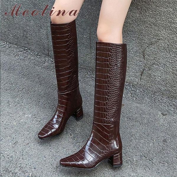boots meotina square toe knee high heel women chunky shoes zipper ladies long autumn beige large size 401, Black
boots meotina square toe knee high heel women chunky shoes zipper ladies long autumn beige large size 401, Black