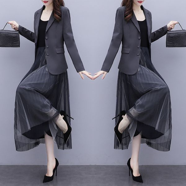 small suit two piece dress 2020 temperament sling skirt long skirtforeign style age reduction suit mesh sling long skirt autumn tdnwu, Black;gray
small suit two piece dress 2020 temperament sling skirt long skirtforeign style age reduction suit mesh sling long skirt autumn tdnwu, Black;gray