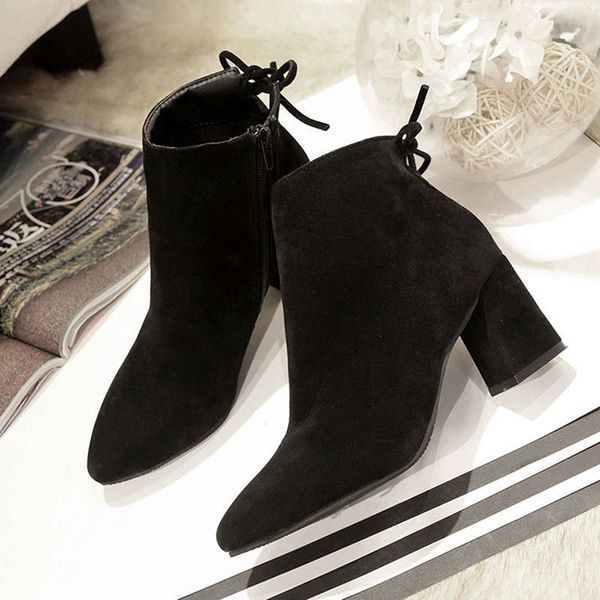 2021 new ankle winter boots women's thcik ladies heel elastic fabric size 34-43 d8pq, Black
2021 new ankle winter boots women's thcik ladies heel elastic fabric size 34-43 d8pq, Black