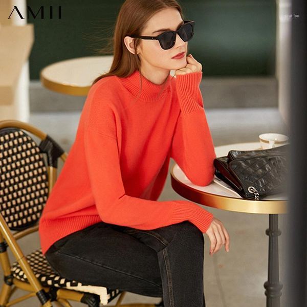 women's sweaters amii minimalism winter fashion sweater for women causal 100%wool women's turtleneck solid loose pullover 12070635, White;black
women's sweaters amii minimalism winter fashion sweater for women causal 100%wool women's turtleneck solid loose pullover 12070635, White;black