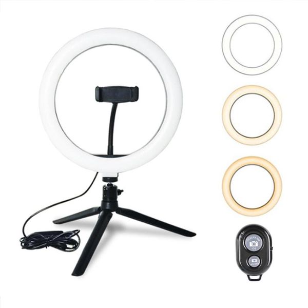 10in 10inch Led Ring Light Studio P Video Dimmable Lamp Tripod Stand Selfie Camera Phone Ring Lamp Ringlight Light Led