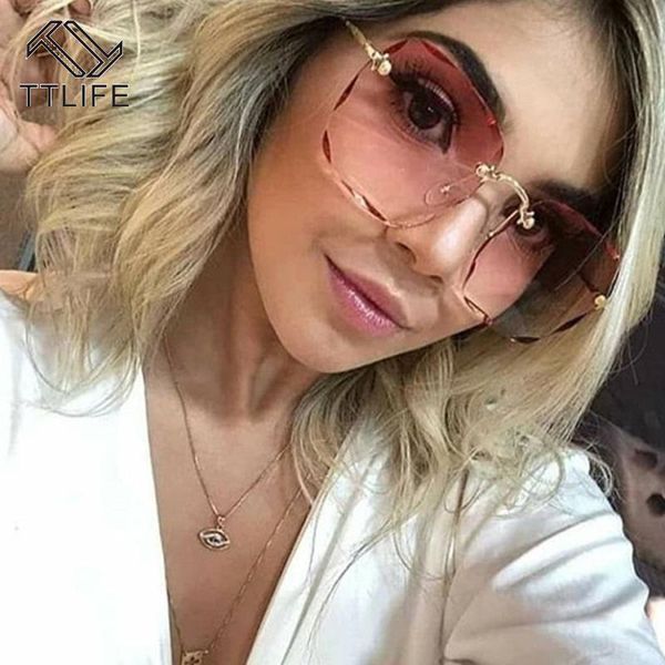 ttlife rimless sunglasses women designer summer glasses square fashion sun glasses for men uv400 shades oculos, White;black
ttlife rimless sunglasses women designer summer glasses square fashion sun glasses for men uv400 shades oculos, White;black