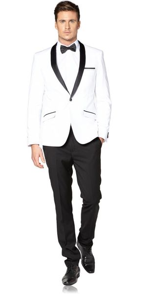 men's suits & blazers 2 pieces white tuxedo jacket black lapel mens wedding groom wear designer custom made suit slim fit blazer men, White;black
men's suits & blazers 2 pieces white tuxedo jacket black lapel mens wedding groom wear designer custom made suit slim fit blazer men, White;black