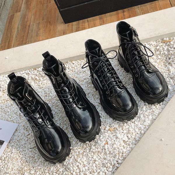 2021 winter casual women warm fur thick bottom heels platform boots lace up palent leather ankle boots combat shoes, Black
2021 winter casual women warm fur thick bottom heels platform boots lace up palent leather ankle boots combat shoes, Black