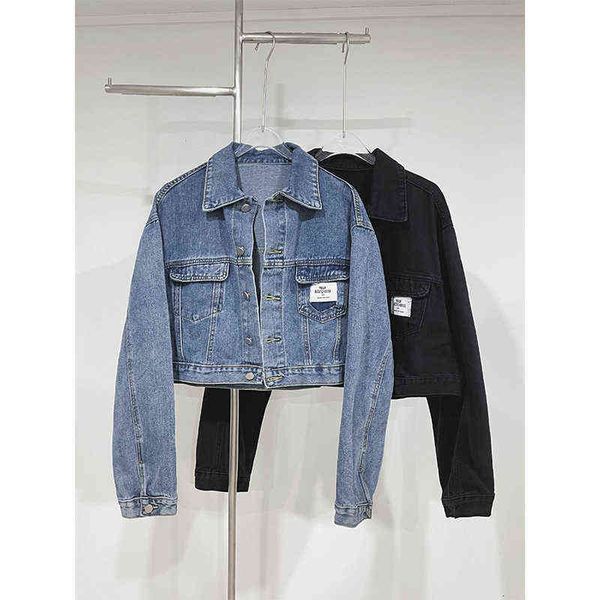 women's jackets autumn et women's loose and thin washed used work cloth style denim shirt, Black;brown
women's jackets autumn et women's loose and thin washed used work cloth style denim shirt, Black;brown