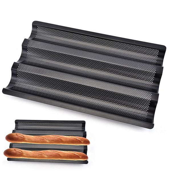 baking tools 3 styles non-stick perforated french bread pans baguette mold baker baking wave stainless steel baguette pan mold dh0895 t03
baking tools 3 styles non-stick perforated french bread pans baguette mold baker baking wave stainless steel baguette pan mold dh0895 t03