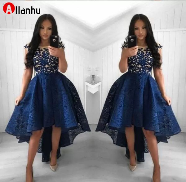 new 2022 vintage navy blue lace cocktail dresses neck high low short party prom gowns homecoming dresses arabic vestidos evening dresses, Black
new 2022 vintage navy blue lace cocktail dresses neck high low short party prom gowns homecoming dresses arabic vestidos evening dresses, Black