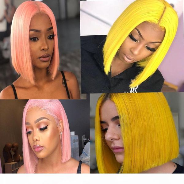 pure pink yellow full lace human hair wigs short bob wigs straight brazilian virgin human hair 130density lace front wig with baby hair, Black;brown
pure pink yellow full lace human hair wigs short bob wigs straight brazilian virgin human hair 130density lace front wig with baby hair, Black;brown