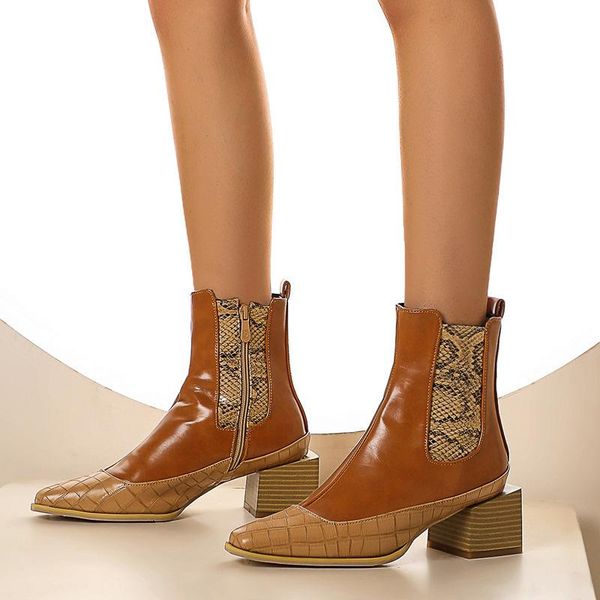 autumn winter new women's boots 2020 british style color matching fashion woman boots platform ankle elegant women's shoes, Black
autumn winter new women's boots 2020 british style color matching fashion woman boots platform ankle elegant women's shoes, Black