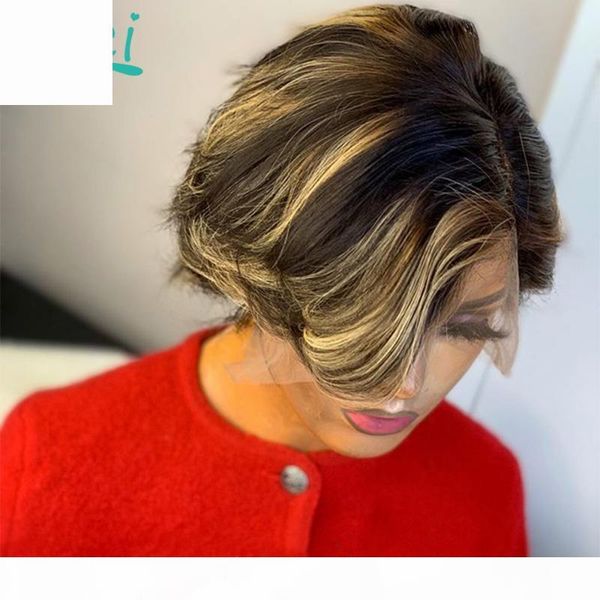 1b 30 highlight lace front human hair wigs for black women 13x4 colored pixie cut wig short bob ombre human hair wig pre plucked, Black;brown
1b 30 highlight lace front human hair wigs for black women 13x4 colored pixie cut wig short bob ombre human hair wig pre plucked, Black;brown