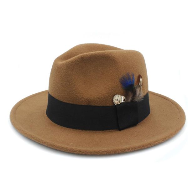 100% wool winter autumn women's men's fedora hat with feather steampunk sombreros jazz hat for gentleman panama cap 25, Blue;gray
100% wool winter autumn women's men's fedora hat with feather steampunk sombreros jazz hat for gentleman panama cap 25, Blue;gray