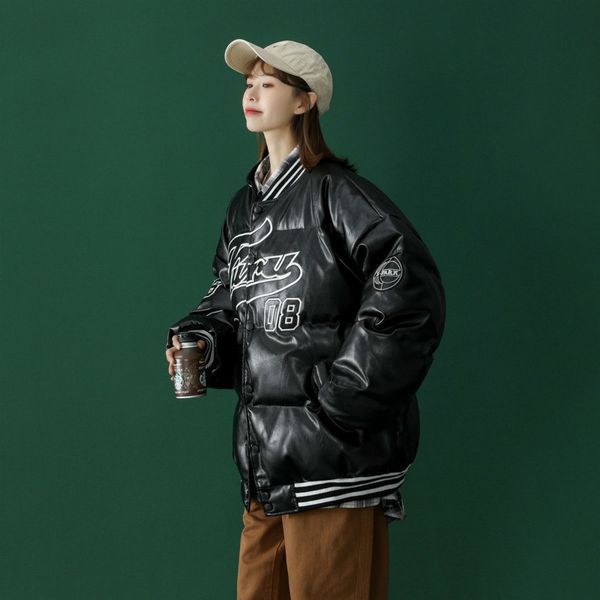 2021 new new winter down male cotton jacket leather european and american high street fashion plus thick velvet cmuw, White;black
2021 new new winter down male cotton jacket leather european and american high street fashion plus thick velvet cmuw, White;black