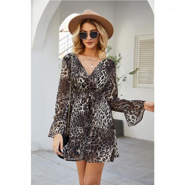 2020 spring and summer new products women's dress-style v ling waist hugging long sleeve leopord pattern dress dresses1, Black;gray
2020 spring and summer new products women's dress-style v ling waist hugging long sleeve leopord pattern dress dresses1, Black;gray