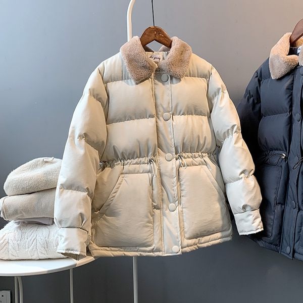 warm winter down jacket women fashion cotton padded faux fur collar parka harajuku overcoat women solid female outwear 201019, Black
warm winter down jacket women fashion cotton padded faux fur collar parka harajuku overcoat women solid female outwear 201019, Black