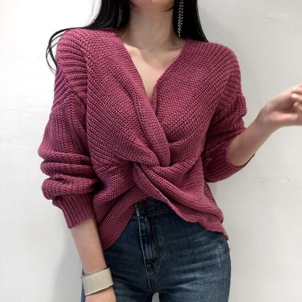 women's sweaters women open back sweater big tie v-neck full sleeve solid color knit pullover both front and wearable1, White;black
women's sweaters women open back sweater big tie v-neck full sleeve solid color knit pullover both front and wearable1, White;black