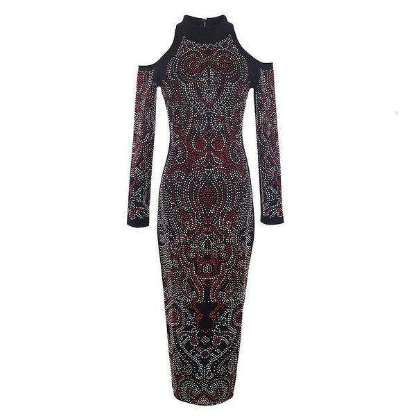 fashion 2021 baroque designer dress women's long sleeve shoulder hollow out colorful diamonds beading dress, Black;gray
fashion 2021 baroque designer dress women's long sleeve shoulder hollow out colorful diamonds beading dress, Black;gray