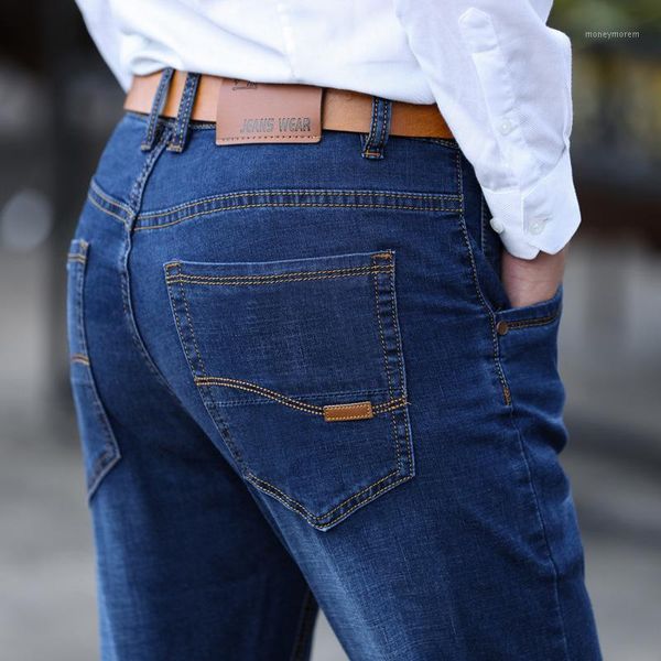 high-waisted thin jeans men's straight-cut loose-fit high fertilizer medium-sized spring and autumn business pants texturing li1, Blue
high-waisted thin jeans men's straight-cut loose-fit high fertilizer medium-sized spring and autumn business pants texturing li1, Blue