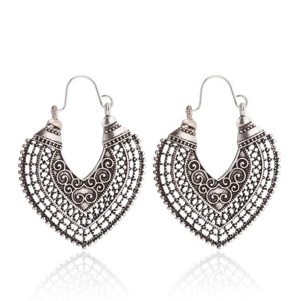 boho vintage earring for women new hollow out heart-shaped gypsy ethnic style drop earring jewelry pendientes, Silver
boho vintage earring for women new hollow out heart-shaped gypsy ethnic style drop earring jewelry pendientes, Silver