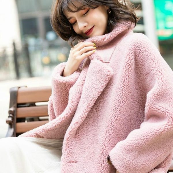 women's fur & faux 2021 women autumn winter slim lamb wool coat female loose sheep shearing mid-long jacket lady casual solid outwear e, Black
women's fur & faux 2021 women autumn winter slim lamb wool coat female loose sheep shearing mid-long jacket lady casual solid outwear e, Black