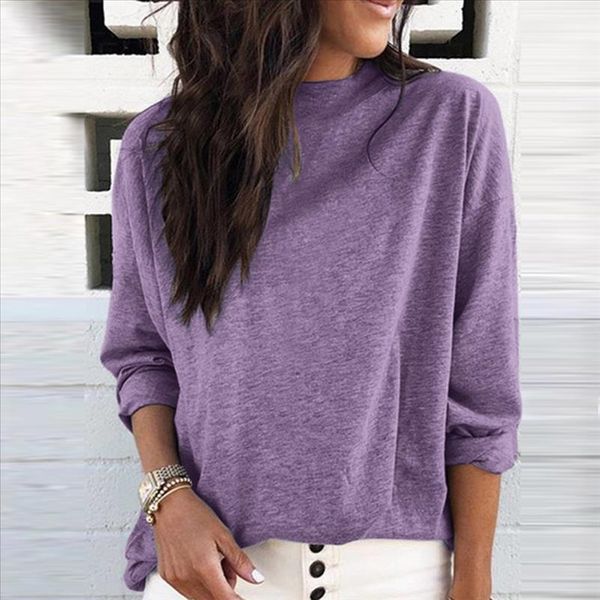 womail purple women s blouses long sleeve fashion o neck solid color womens shirts casual loose blouse camisa das mulheres, White
womail purple women s blouses long sleeve fashion o neck solid color womens shirts casual loose blouse camisa das mulheres, White