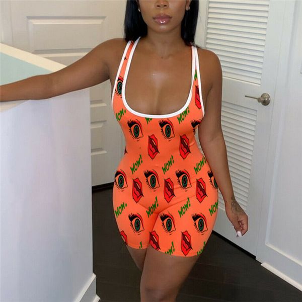 women's jumpsuit new slim sleeveless shorts bodycon rompers female eyes lips pattern bodysuit lady playsuit, Black;white
women's jumpsuit new slim sleeveless shorts bodycon rompers female eyes lips pattern bodysuit lady playsuit, Black;white