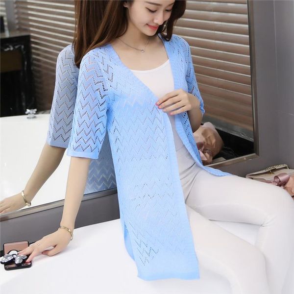 women elegant autumn knitted waves hollow out cardigan fashion white brief split cardigans sweaters womens knitwear 2017, White;black
women elegant autumn knitted waves hollow out cardigan fashion white brief split cardigans sweaters womens knitwear 2017, White;black