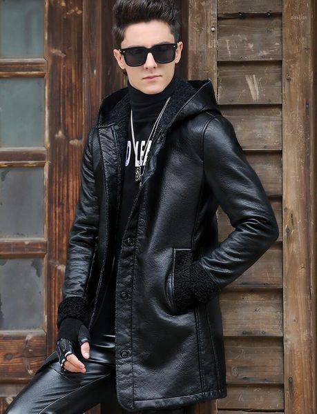 men's fur & faux 2021 arrival men's winter leather jacket male hooded pu coat slim mid-length warm coat1, Black
men's fur & faux 2021 arrival men's winter leather jacket male hooded pu coat slim mid-length warm coat1, Black