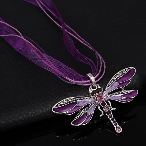 green red blue black brown purple silver plated dragonfly pendant necklace yarn leather rope necklace women
green red blue black brown purple silver plated dragonfly pendant necklace yarn leather rope necklace women