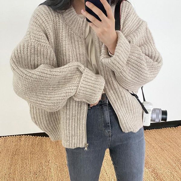 women's thicken cardigan autumn winter casual o-neck long sleeve zipper sweater female pink/beige warm jumper 2020 new fashion1, White;black
women's thicken cardigan autumn winter casual o-neck long sleeve zipper sweater female pink/beige warm jumper 2020 new fashion1, White;black