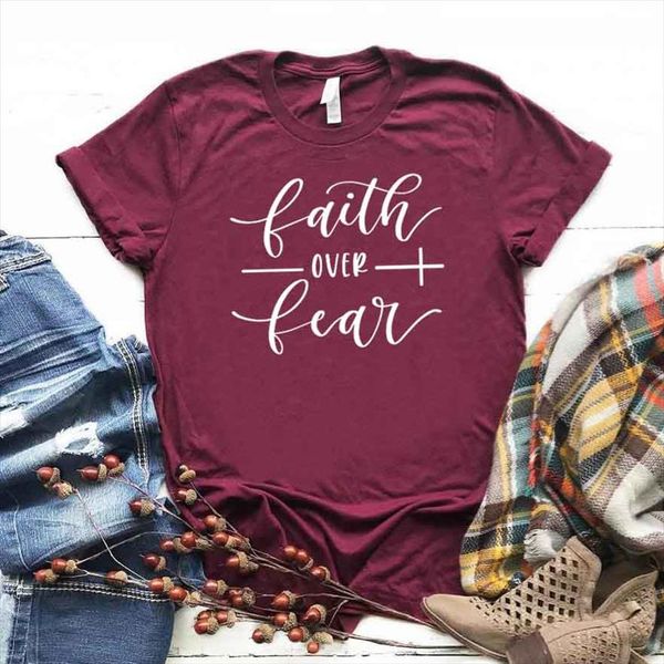faith over fear print women tshirt cotton hipster funny t shirt gift lady yong girl tee drop ship zy 391, White
faith over fear print women tshirt cotton hipster funny t shirt gift lady yong girl tee drop ship zy 391, White