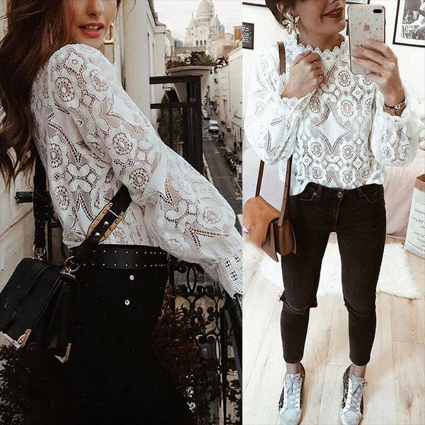 simply elegant white lace blouse shirt hollow out embroidery feminine blouse women long lantern sleeve summer female
simply elegant white lace blouse shirt hollow out embroidery feminine blouse women long lantern sleeve summer female