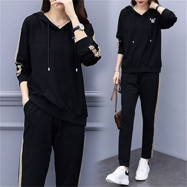 women's with hoodies and pants together 2-piece femme sets of clothes for women oktv, White
women's with hoodies and pants together 2-piece femme sets of clothes for women oktv, White