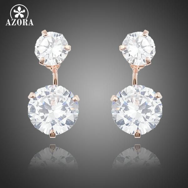 azora rose gold color with 2pcs clear cubic zirconia drop earrings for women te0230, Silver
azora rose gold color with 2pcs clear cubic zirconia drop earrings for women te0230, Silver