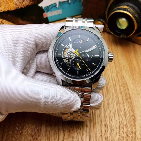 2020 new men's mechanical watch cool starry sky dial personality men's watch trendy fashion business sports multi-function, Slivery;brown
2020 new men's mechanical watch cool starry sky dial personality men's watch trendy fashion business sports multi-function, Slivery;brown
