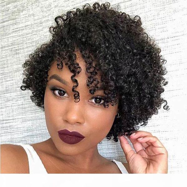 sleek 8inch bob curly hair brazilian human remy hair wigs full lace front short human hair wigs for black women nature, Black;brown
sleek 8inch bob curly hair brazilian human remy hair wigs full lace front short human hair wigs for black women nature, Black;brown