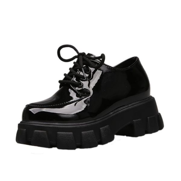 2021 the new black leather woman flat platform deep autumn lace even women's shoes the way 6xmm
2021 the new black leather woman flat platform deep autumn lace even women's shoes the way 6xmm