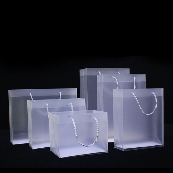 frosted pp plastic gift bags with handles waterproof rransparent bag clear handbag party favors gift wrap
frosted pp plastic gift bags with handles waterproof rransparent bag clear handbag party favors gift wrap