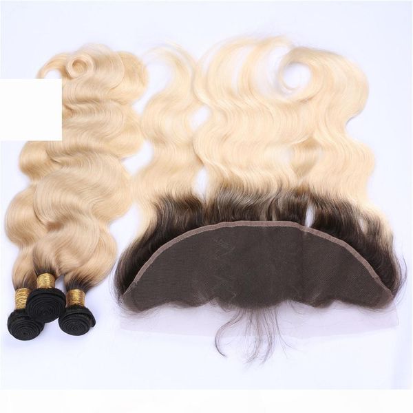 two tone 1b 613 dark root blonde lace frontal closure 13x4 with 3bundles body wave ombre virgin brazilian human hair weaves with frontals, Black;brown
two tone 1b 613 dark root blonde lace frontal closure 13x4 with 3bundles body wave ombre virgin brazilian human hair weaves with frontals, Black;brown