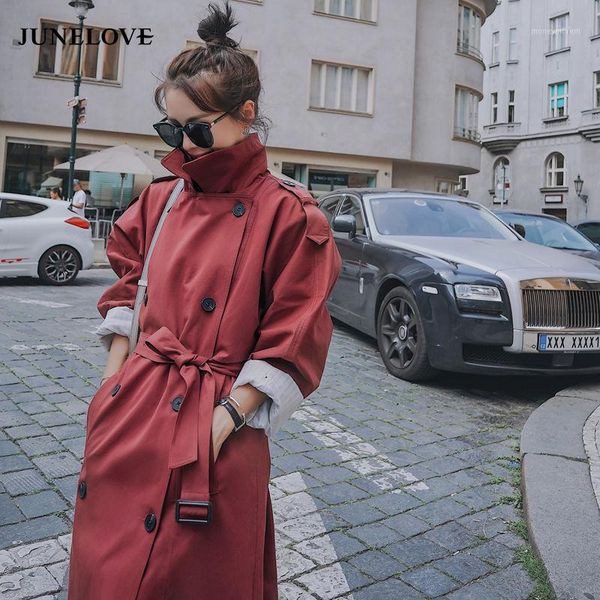 women's trench coats junelove women spring long sleeve windbreaker vintage lady double breasted sashes female turn down collar street j, Tan;black
women's trench coats junelove women spring long sleeve windbreaker vintage lady double breasted sashes female turn down collar street j, Tan;black