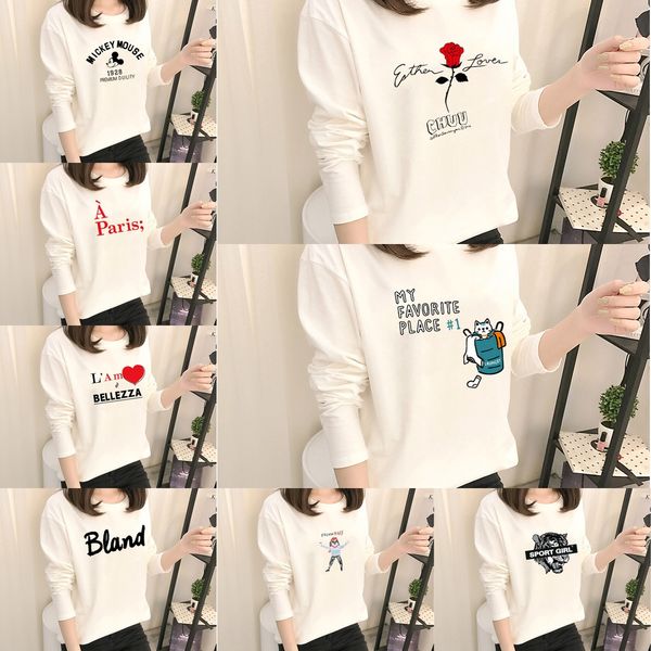 2020 new autumn winter half round neck bottoming white long sleeve t-shirt women's printed korean version slim fit t- shirt shirtwith f
2020 new autumn winter half round neck bottoming white long sleeve t-shirt women's printed korean version slim fit t- shirt shirtwith f