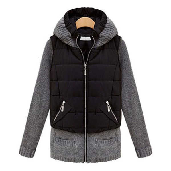 autumn and winter new european and american women slim warm stitching false two pieces of cotton hooded cotton jacket al08081, Black
autumn and winter new european and american women slim warm stitching false two pieces of cotton hooded cotton jacket al08081, Black