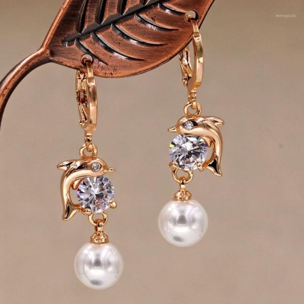 dangle & chandelier fashion pearl earrings in drop for women's gold filled zircon wedding jewelry dolphin shape1, Silver
dangle & chandelier fashion pearl earrings in drop for women's gold filled zircon wedding jewelry dolphin shape1, Silver