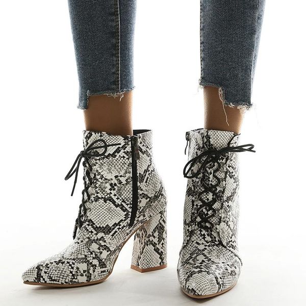 boots winter fashion women fetish snakeskin short booties luxury party ankle 10cm high heels pointed toe leather shoes, Black
boots winter fashion women fetish snakeskin short booties luxury party ankle 10cm high heels pointed toe leather shoes, Black