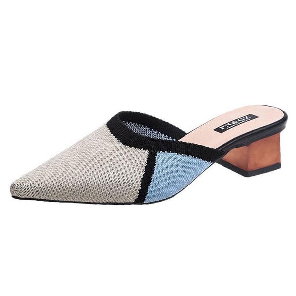 slippers women's spring shoe 2021 wrap toe half slipper women's flying knit with thick heel sandals women, Black
slippers women's spring shoe 2021 wrap toe half slipper women's flying knit with thick heel sandals women, Black