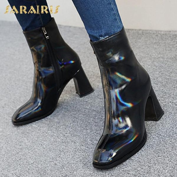 sarairis new arrivals plus size 48 hoof heels ankle boots woman shoes zip up add fur autumn winter shoes ladies boots female, Black
sarairis new arrivals plus size 48 hoof heels ankle boots woman shoes zip up add fur autumn winter shoes ladies boots female, Black