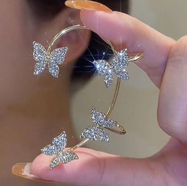 korean tassel butterfly ear clips charm without piercing for women sparkling zircon ear cuff clip earrings wedding party jewelry gifts, Golden
korean tassel butterfly ear clips charm without piercing for women sparkling zircon ear cuff clip earrings wedding party jewelry gifts, Golden