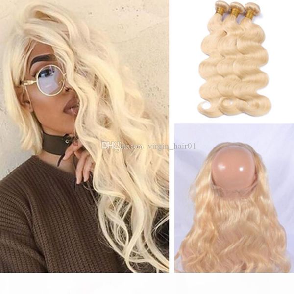 #613 bleach blonde body wave brazilian virgin hair with 360 full lace band frontal platinum blonde 360 lace frontal closure with bundles, Black;brown
#613 bleach blonde body wave brazilian virgin hair with 360 full lace band frontal platinum blonde 360 lace frontal closure with bundles, Black;brown