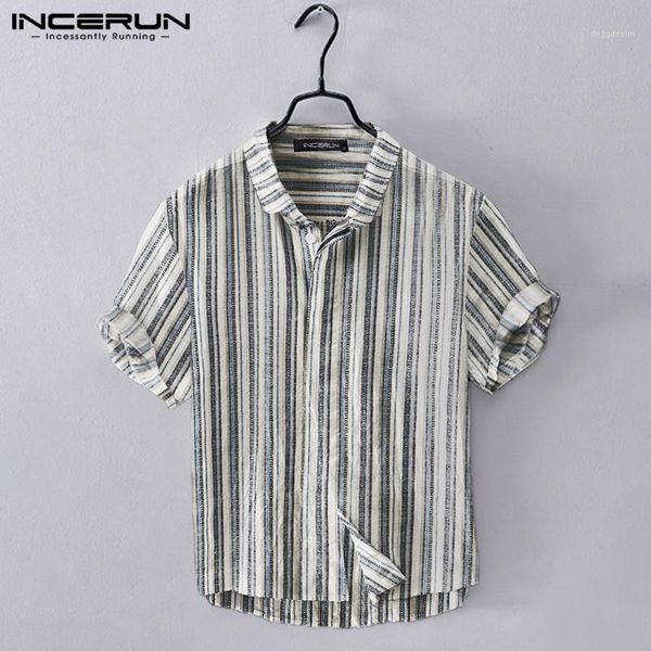 men's casual shirts incerun mens summer striped short sleeve lapel camisas vintage loose blusas fashion hombre harajuku blouse s-5xl1, White;black
men's casual shirts incerun mens summer striped short sleeve lapel camisas vintage loose blusas fashion hombre harajuku blouse s-5xl1, White;black